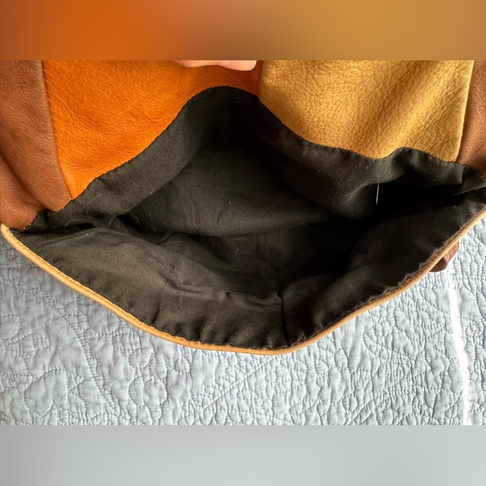 Unique Vintage Patchwork Leather Shoulder Bag - image 5